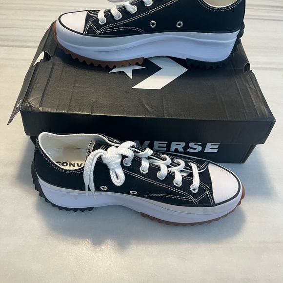 Converse Black and White Platform Low-Top Sneakers unisex M 8.5 W 10 - Picture 2 of 8